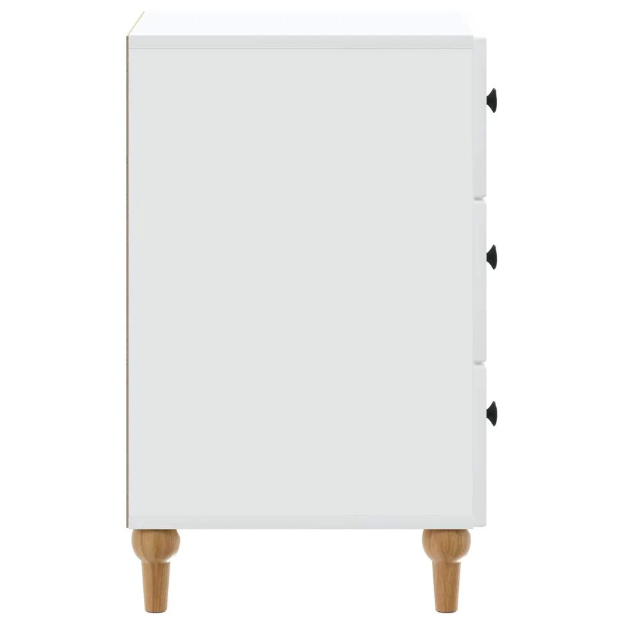 Cabinet de chevet Blanc 43 x 41 x 66,5 cm Bois d'ingénierie - 6