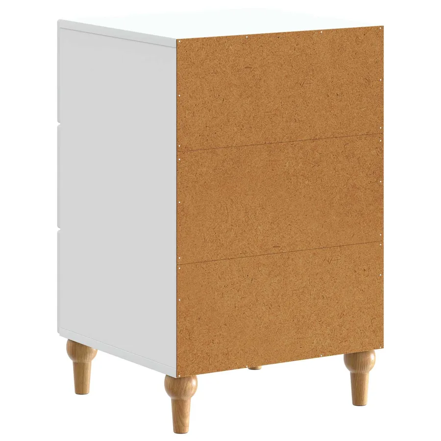 Cabinet de chevet Blanc 43 x 41 x 66,5 cm Bois d'ingénierie - 7