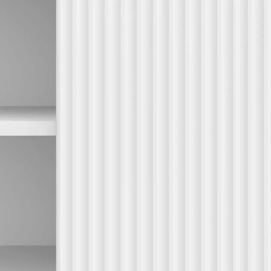 Meuble TV Blanc brillant 150 x 31 x 50 cm Bois d'ingénierie - 10