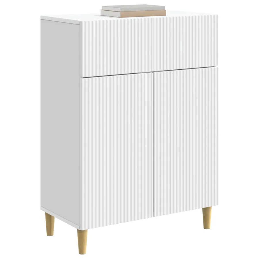 Buffet Blanc 66 x 34,5 x 90 cm Bois d'ingénierie - 3