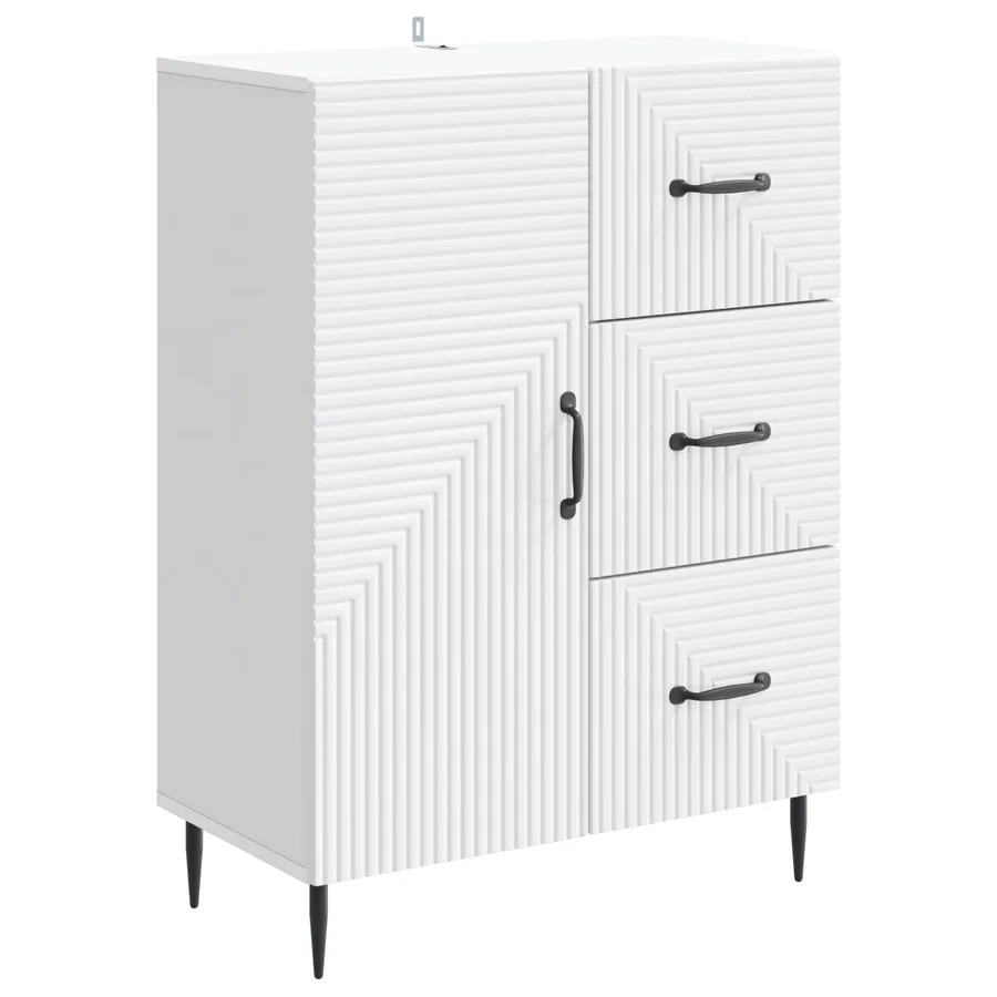 Buffet Blanc 66 x 34,5 x 89,5 cm Bois d'ingénierie - 2
