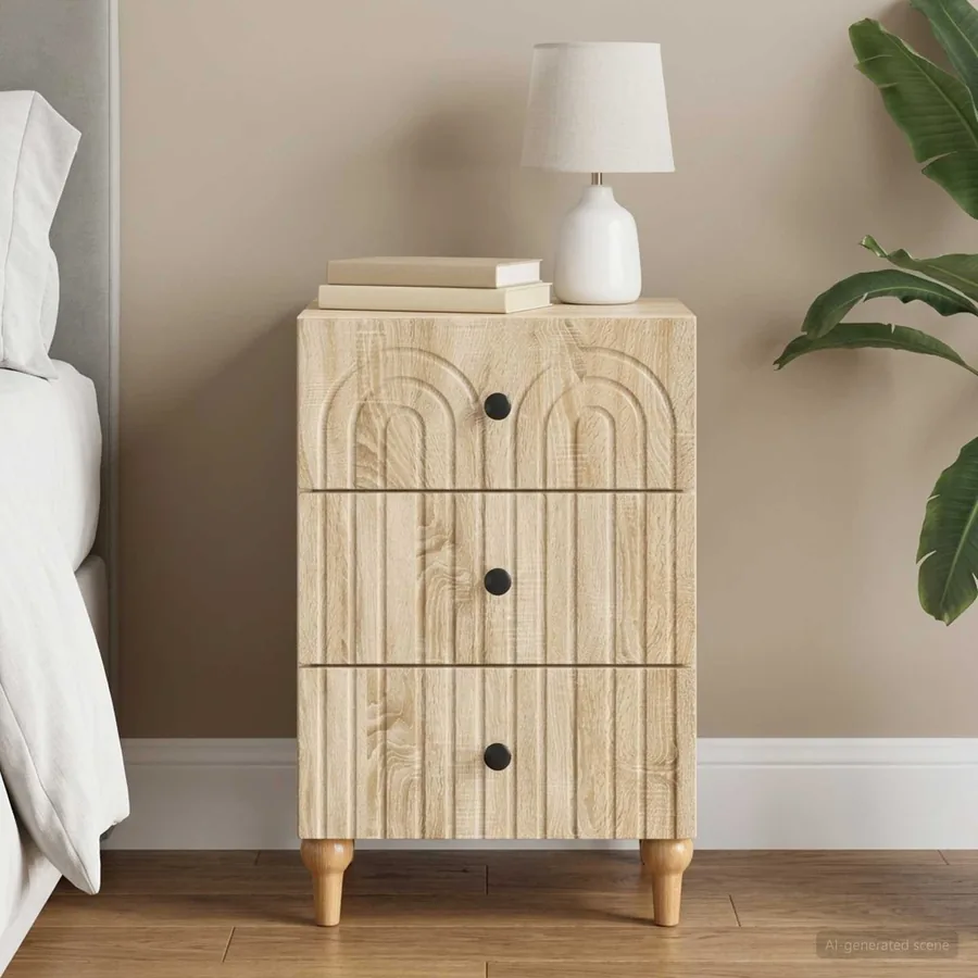 Cabinet de chevet avec tiroir Chêne Sonoma 43 x 41 x 66,5 cm
