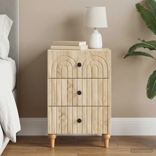 Cabinet de chevet avec tiroir Chêne Sonoma 43 x 41 x 66,5 cm