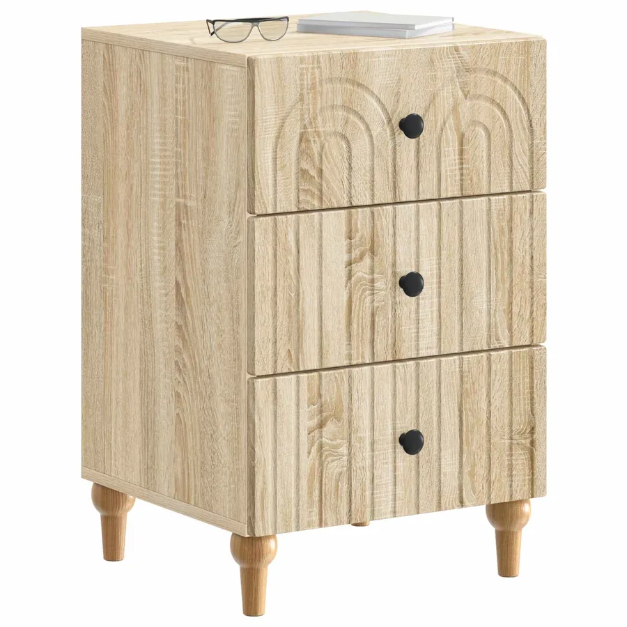 Cabinet de chevet avec tiroir Chêne Sonoma 43 x 41 x 66,5 cm - 3