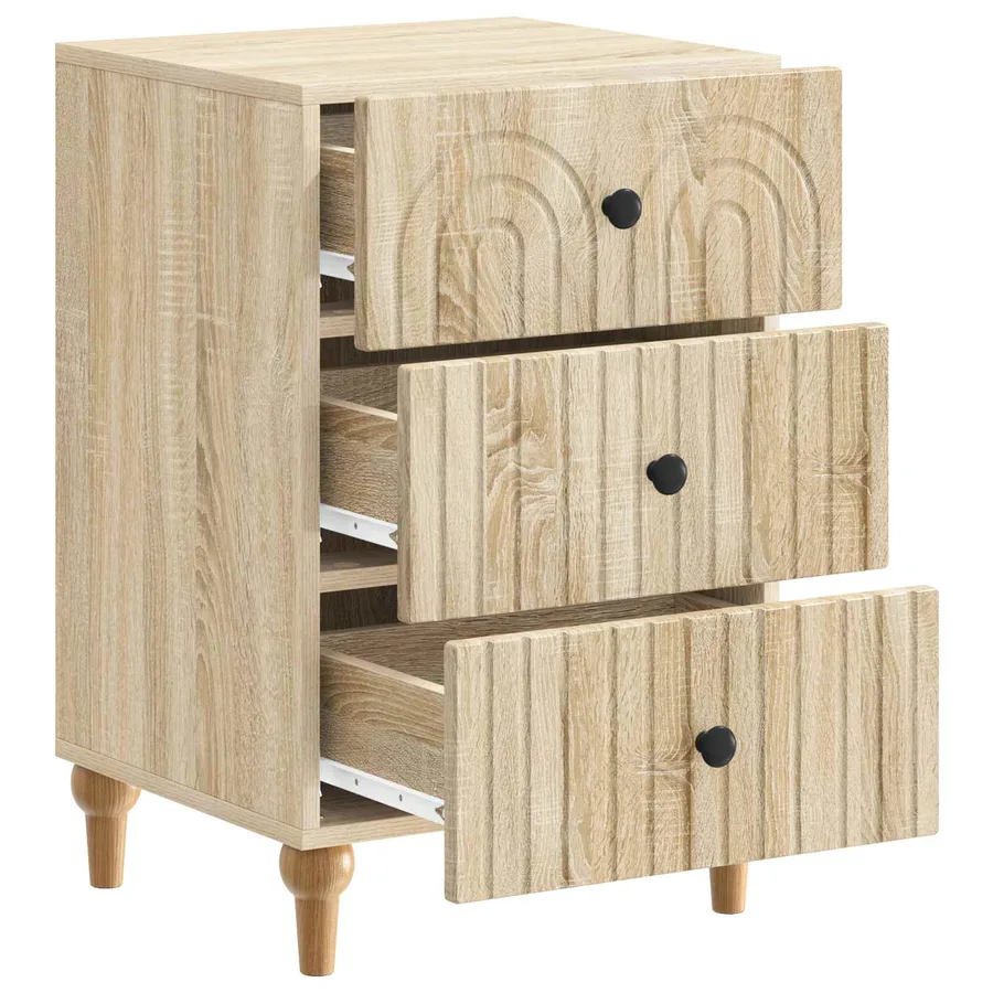 Cabinet de chevet avec tiroir Chêne Sonoma 43 x 41 x 66,5 cm - 4
