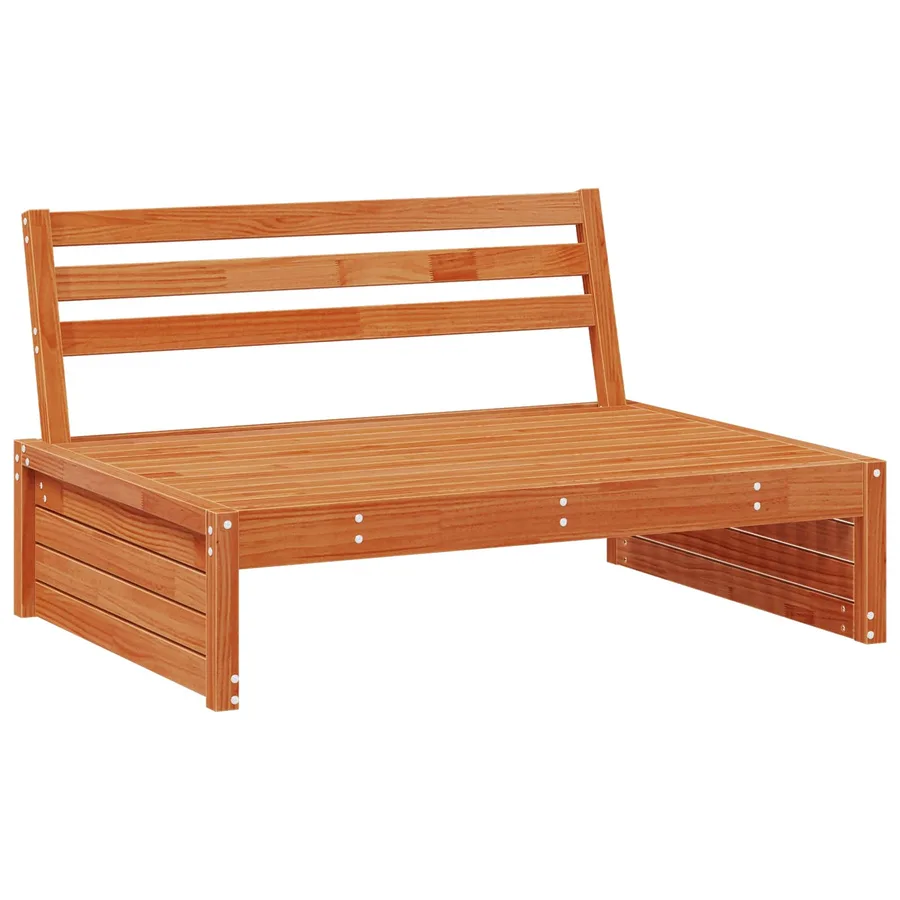 Sofa de jardin milieu Bois de Pin Massif Brun Ciré - 2