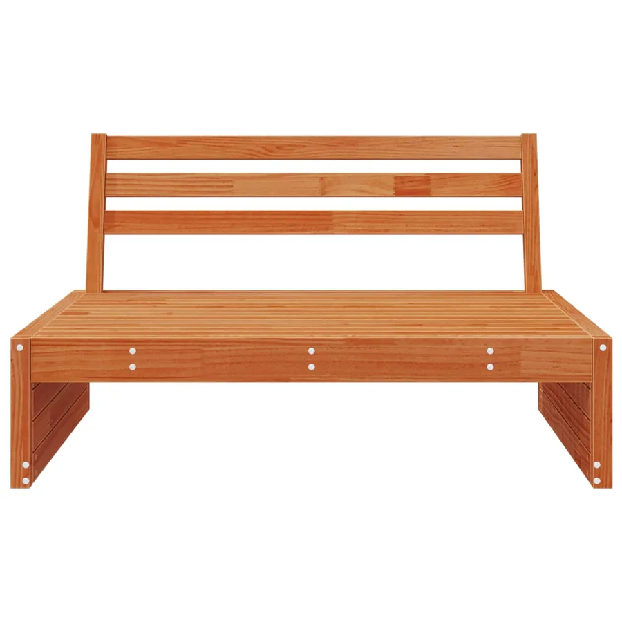 Sofa de jardin milieu Bois de Pin Massif Brun Ciré - 3