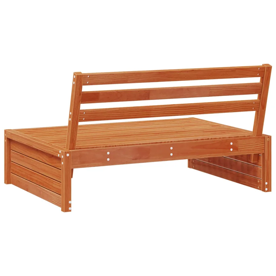 Sofa de jardin milieu Bois de Pin Massif Brun Ciré - 5