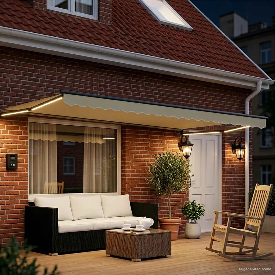 Auvent rétractable électrique Crème 4 x 2 m - 3