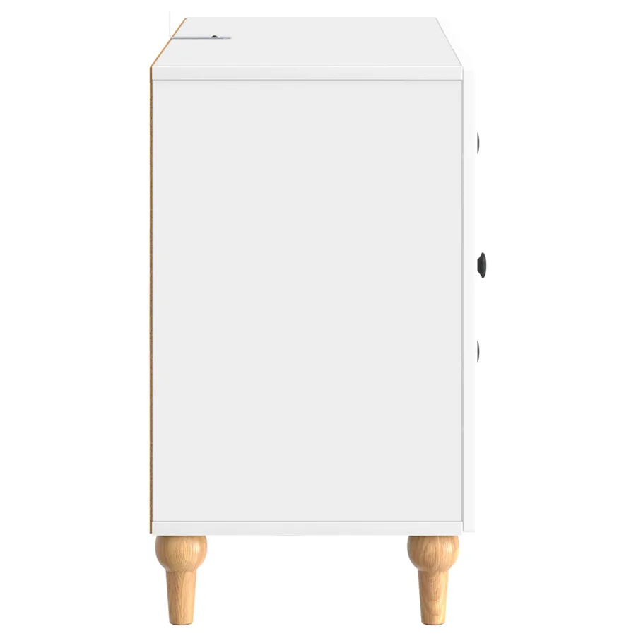 Meuble TV Blanc brillant 89 x 34,5 x 60 cm Bois d'ingénierie - 7