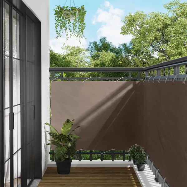 Écran de balcon Taupe 110 x 800 cm Tissu Oxford