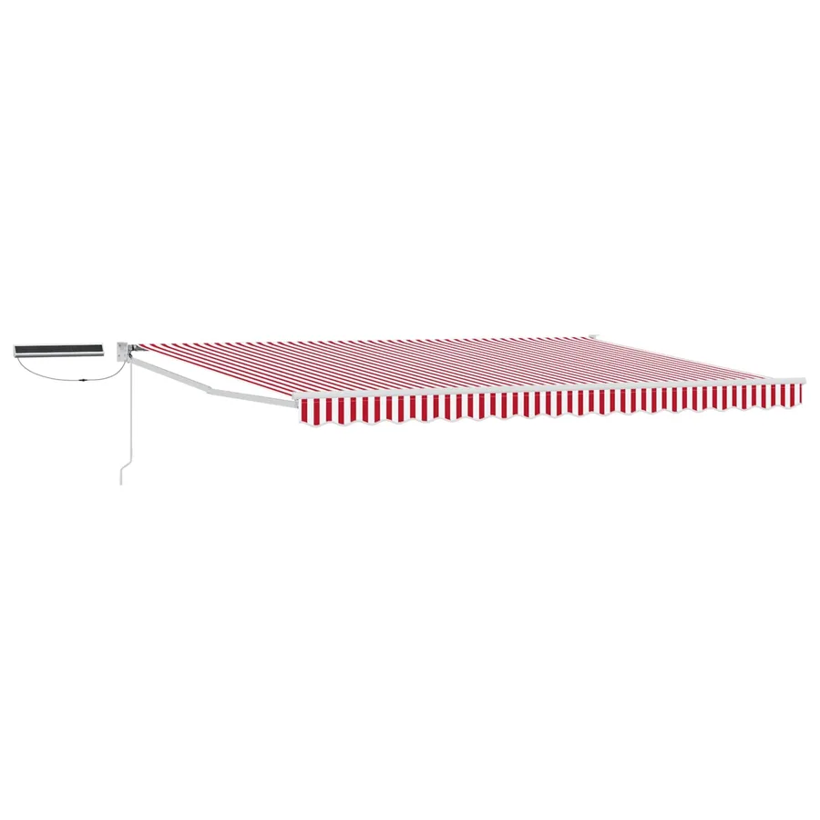 Auvent rétractable électrique Rouge et Blanc 4 × 3 m - 2