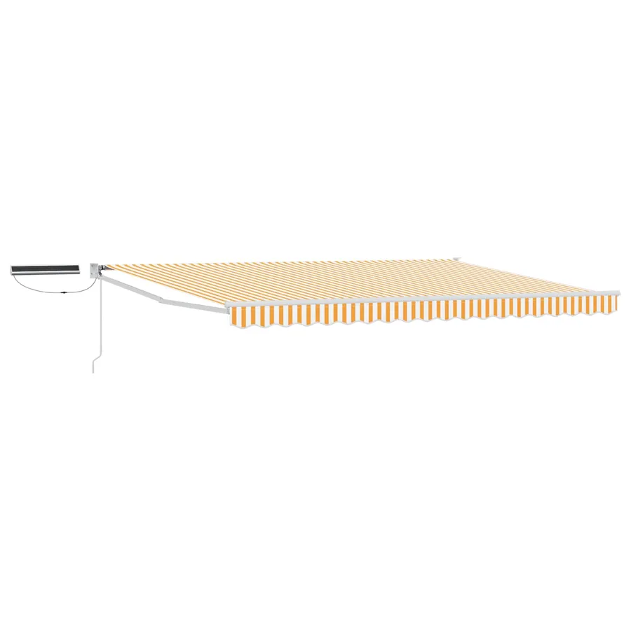 Auvent rétractable électrique Jaune et blanc 4,5 × 3 m - 2