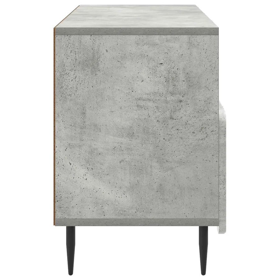 Meuble TV Gris béton 102 x 34,5 x 50 cm Bois d'ingénierie - 7