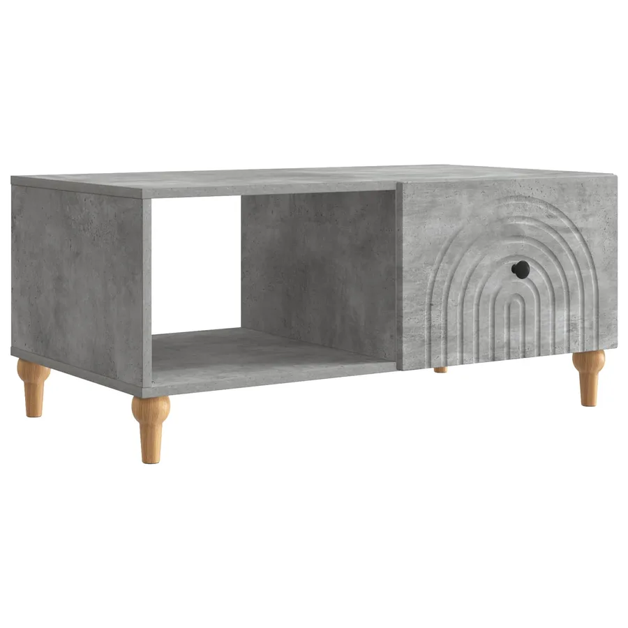 Table basse Gris béton 90 x 50 x 40 cm Bois d'ingénierie - 2