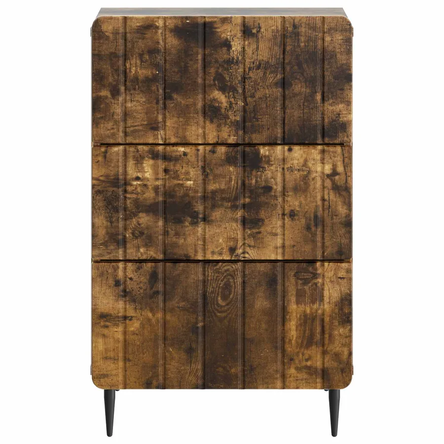 Cabinet de chevet Chêne fumé 43 x 41 x 68 cm Bois d'ingénierie - 5