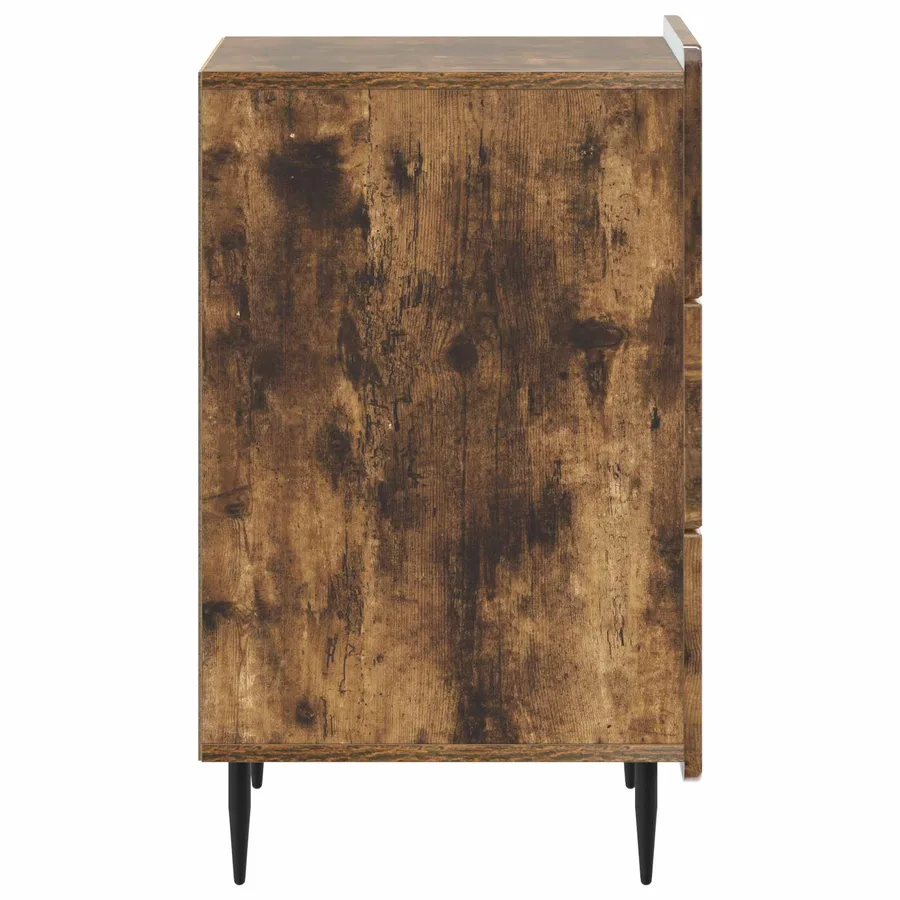 Cabinet de chevet Chêne fumé 43 x 41 x 68 cm Bois d'ingénierie - 6