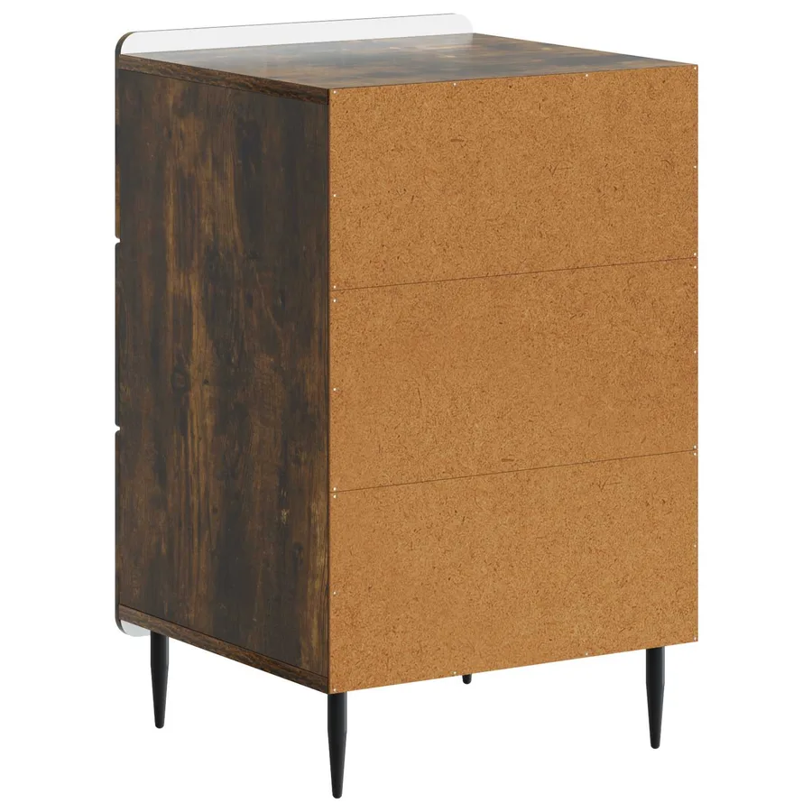 Cabinet de chevet Chêne fumé 43 x 41 x 68 cm Bois d'ingénierie - 7