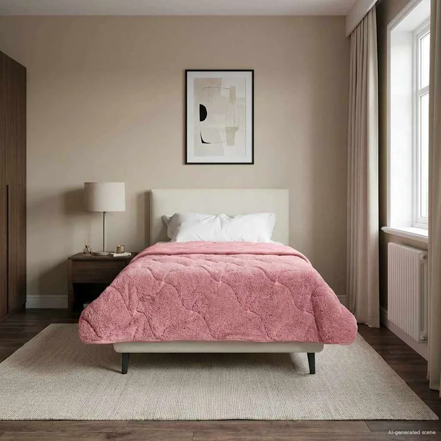 Duvet complet toute l'année Matelassé Rose 140 x 220 cm