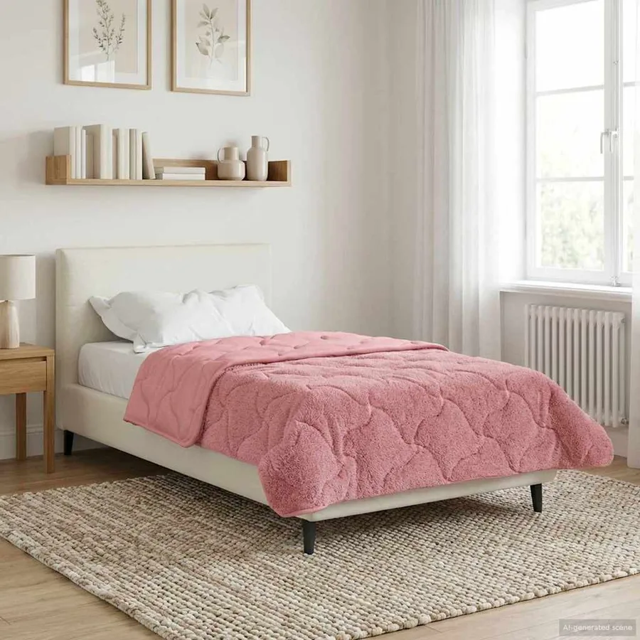 Duvet complet toute l'année Matelassé Rose 140 x 220 cm - 4