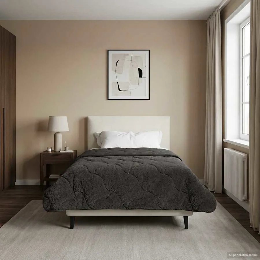 Duvet d'été simple Matelassé Anthracite 140 x 220 cm