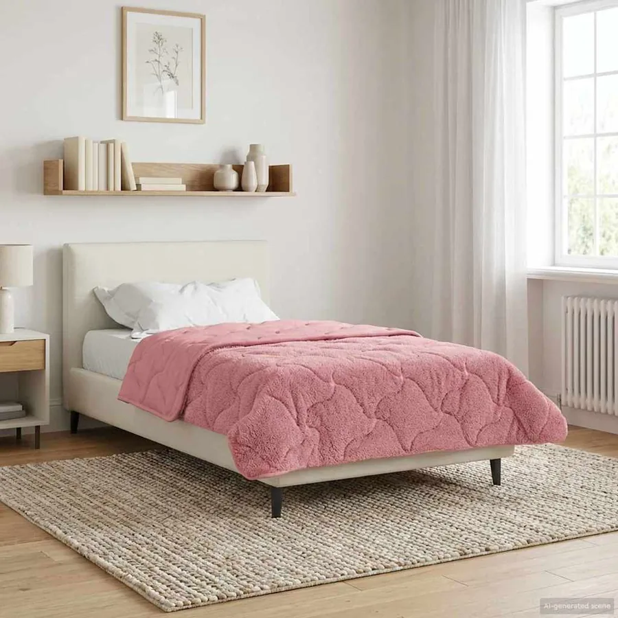 Duvet d'été simple Matelassé Rose 140 x 220 cm