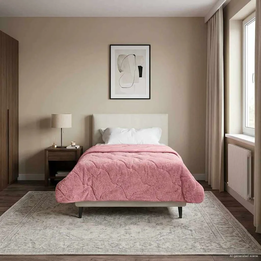Duvet d'été simple Matelassé Rose 140 x 220 cm - 4