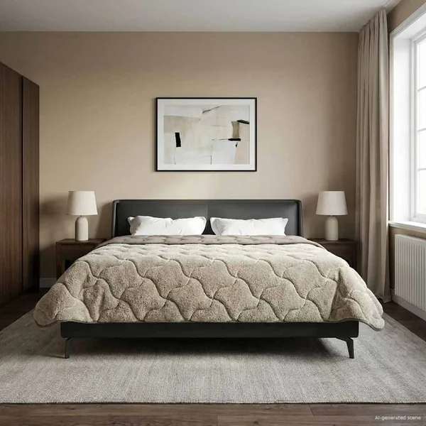 Duvet complet toute l'année Matelassé Gris clair 220 x 240 cm