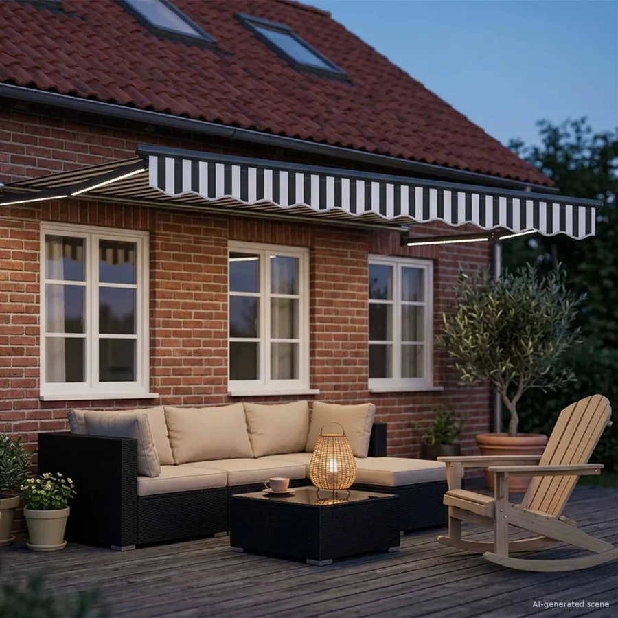 Store rétractable manuel avec LEDs 3 x 2,5 m - 3