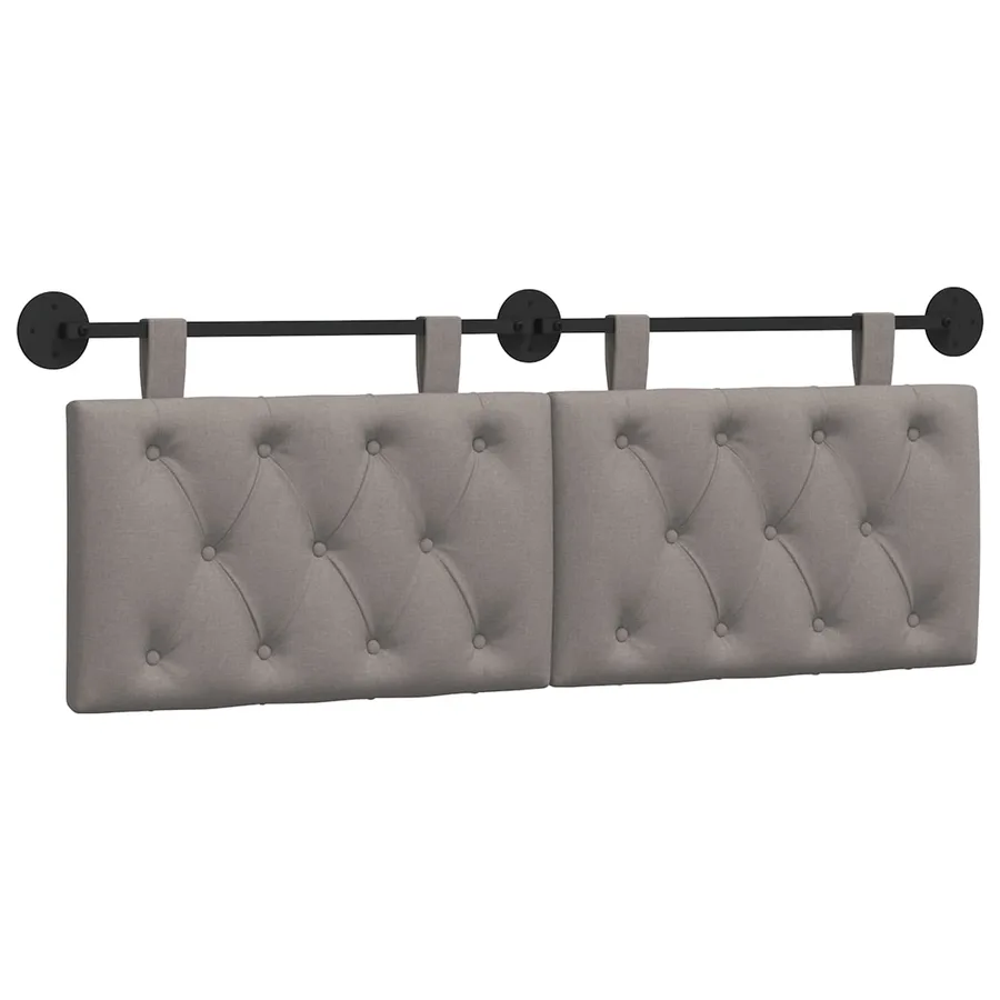 Tête de lit suspendue Taupe Tissu - 2