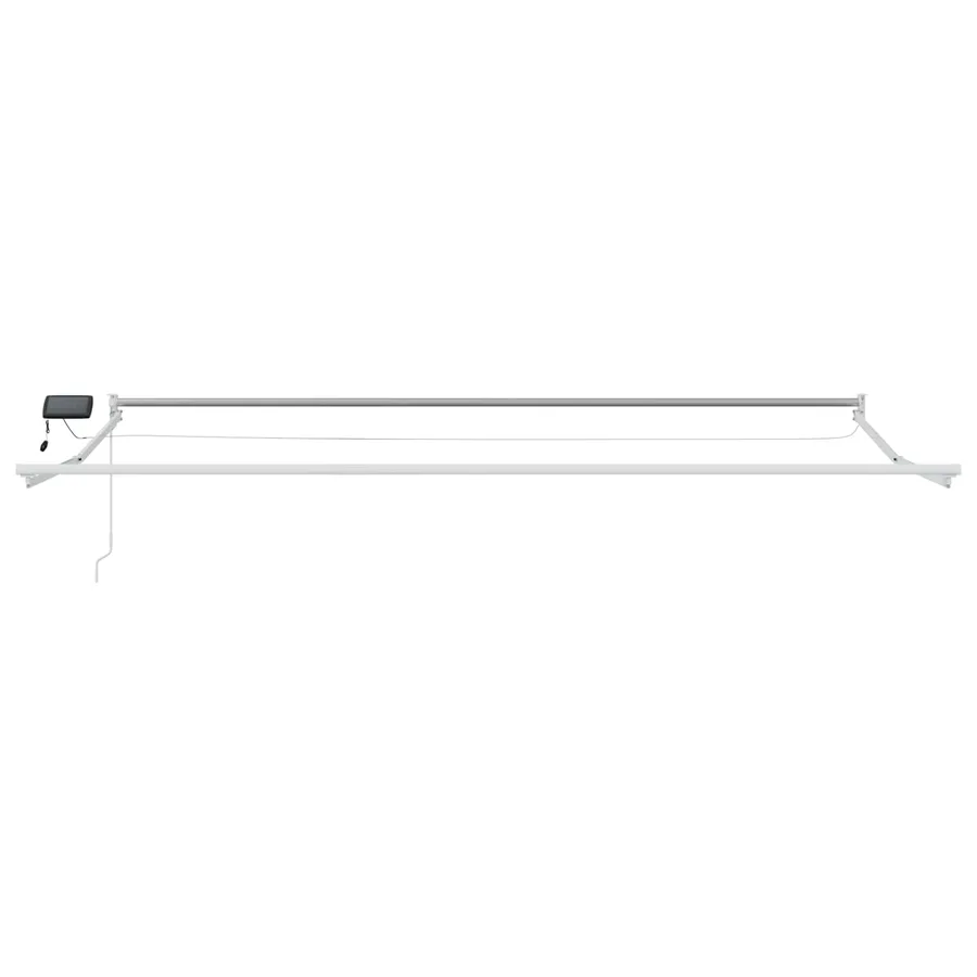 Cadre de store rétractable électrique Blanc 4,5 × 3 m Aluminium - 5