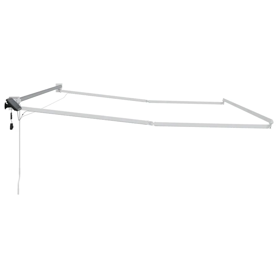 Cadre de store rétractable électrique Blanc 4,5 × 3 m Aluminium - 6