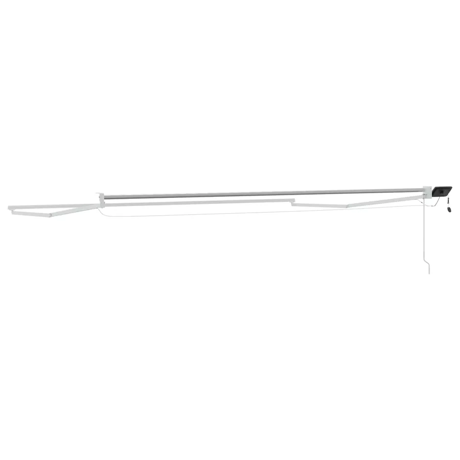 Cadre de store rétractable électrique Blanc 4,5 × 3 m Aluminium - 7