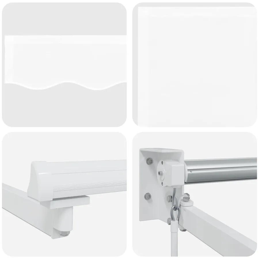 Store rétractable manuel avec LEDs Blanc 4,5 × 3 m - 9