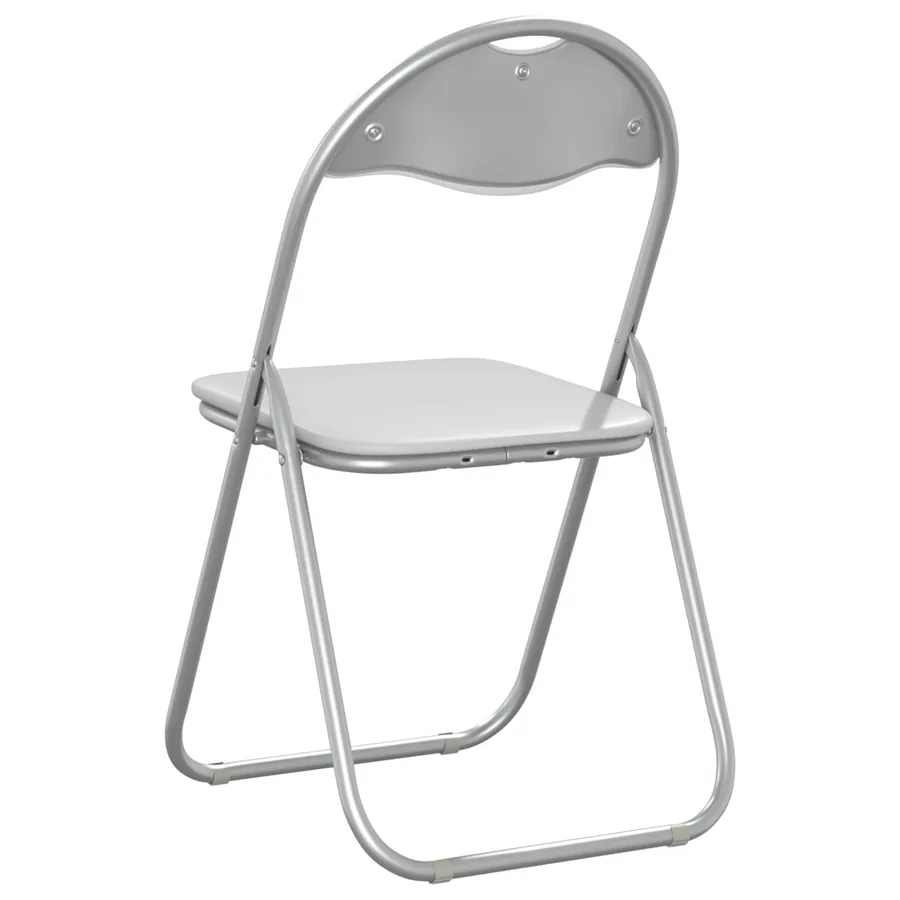 Chaise pliante 8 pcs Blanc et Gris 48 x 43,5 x 81 cm - 7