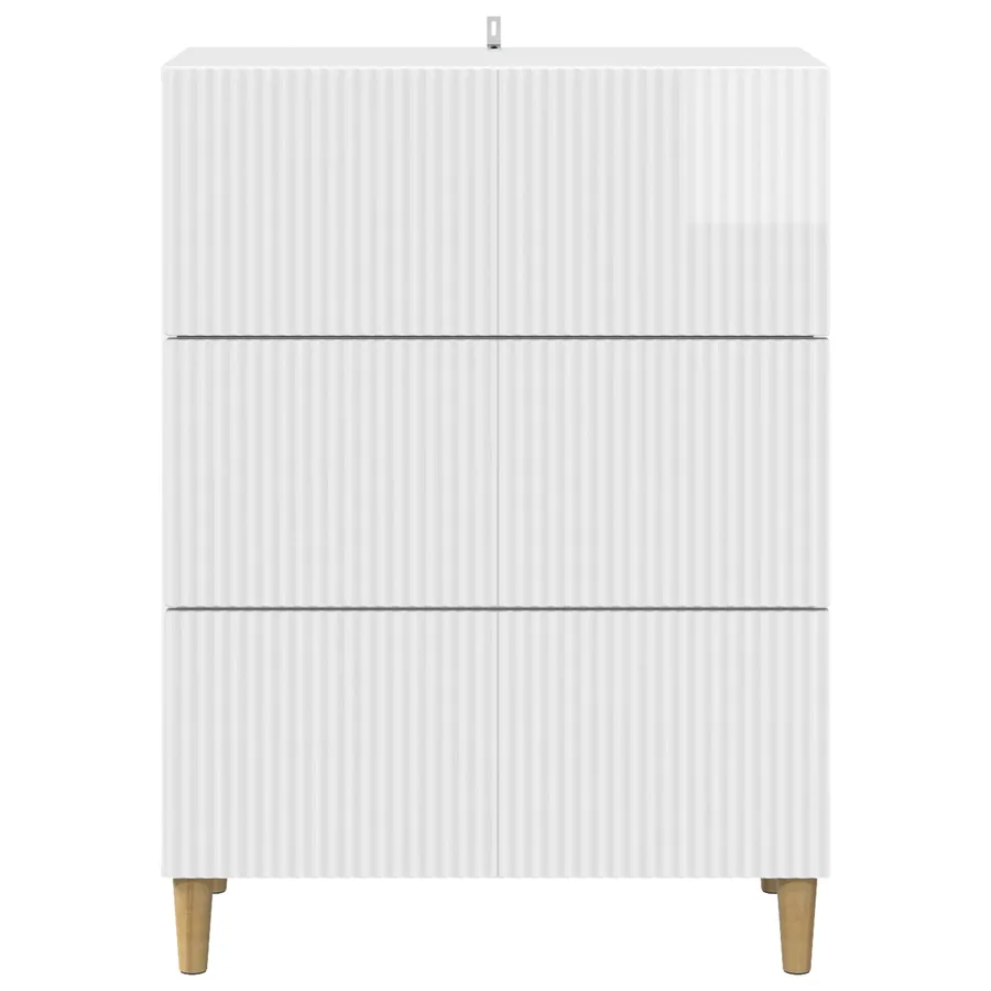 Armoire à tiroirs Blanc brillant 66 x 34,5 x 90 cm - 6