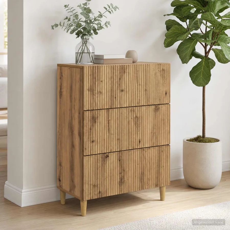 Armoire à tiroirs 66 x 34,5 x 90 cm Bois d'ingénierie - 4