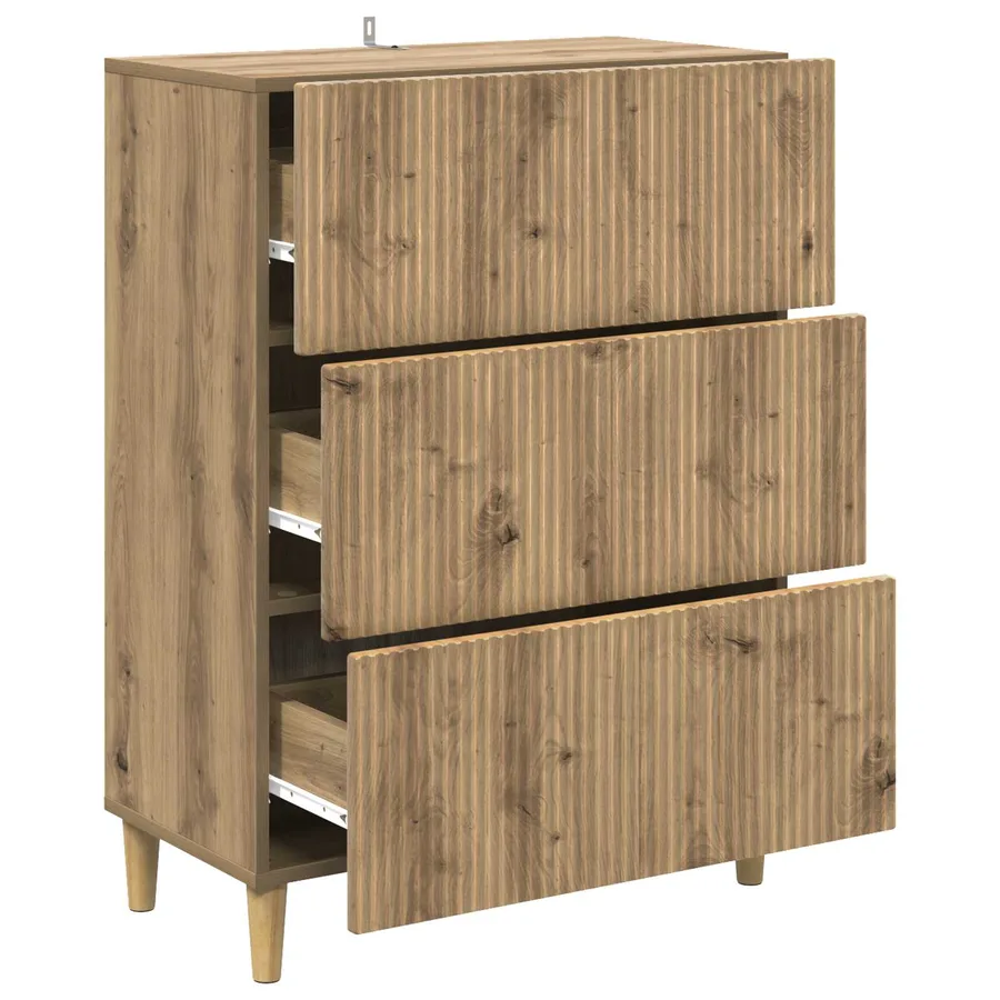 Armoire à tiroirs 66 x 34,5 x 90 cm Bois d'ingénierie - 5