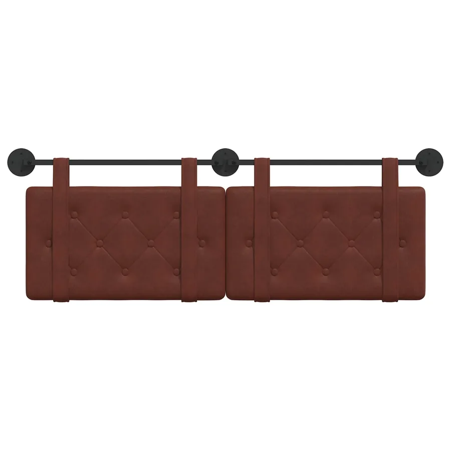 Tête de lit suspendue Brun Brillant PU antique - 5