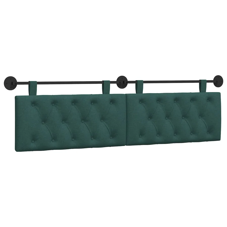 Tête de lit suspendue Vert foncé Tissu - 2
