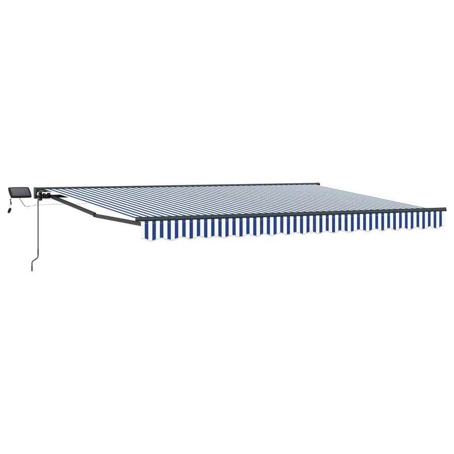 Cadre de store manuel avec LEDs Bleu, Blanc, Anthracite 4 × 3 m - 2