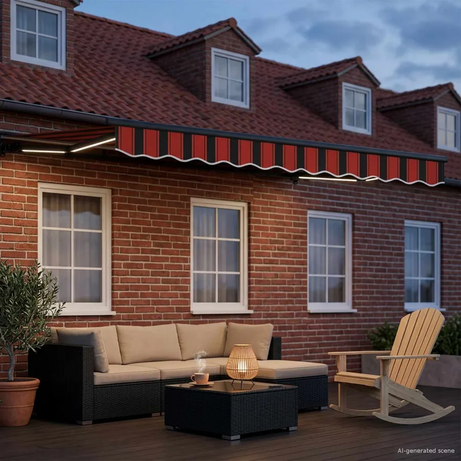 Cadre de store manuel avec LEDs 3 x 2,5 m - 3