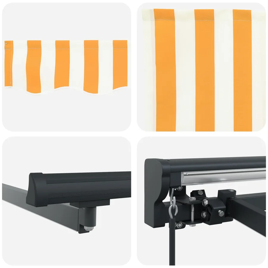 Cadre de store manuel avec LEDs 4,5 × 3 m - 9