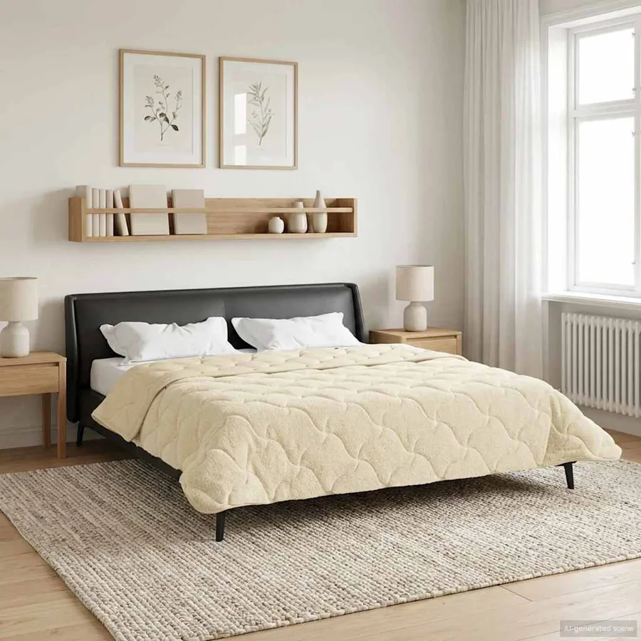 Duvet d'été simple Matelassé Crème 200 x 220 cm - 4