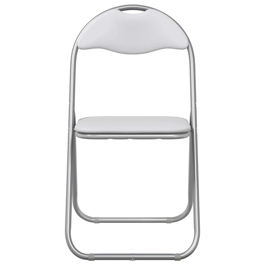 Chaise pliante 2 pcs Blanc et Gris 48 x 43,5 x 81 cm - 5