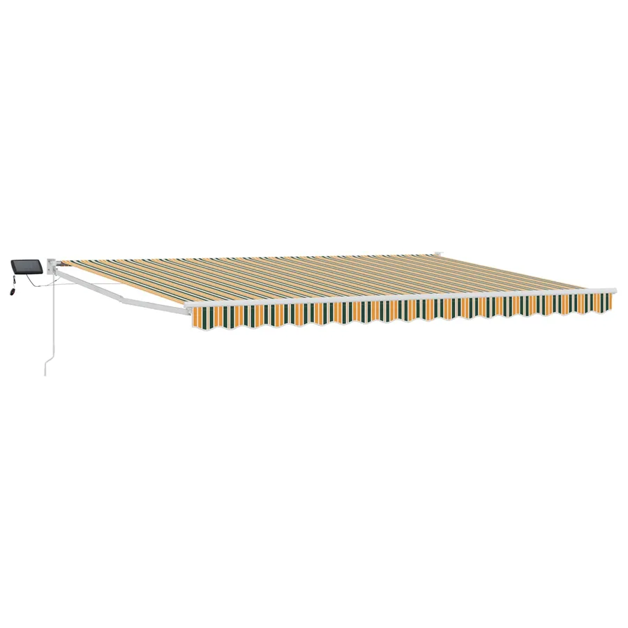 Store rétractable manuel avec LEDs Vert, Jaune, Blanc 4 × 3 m - 2