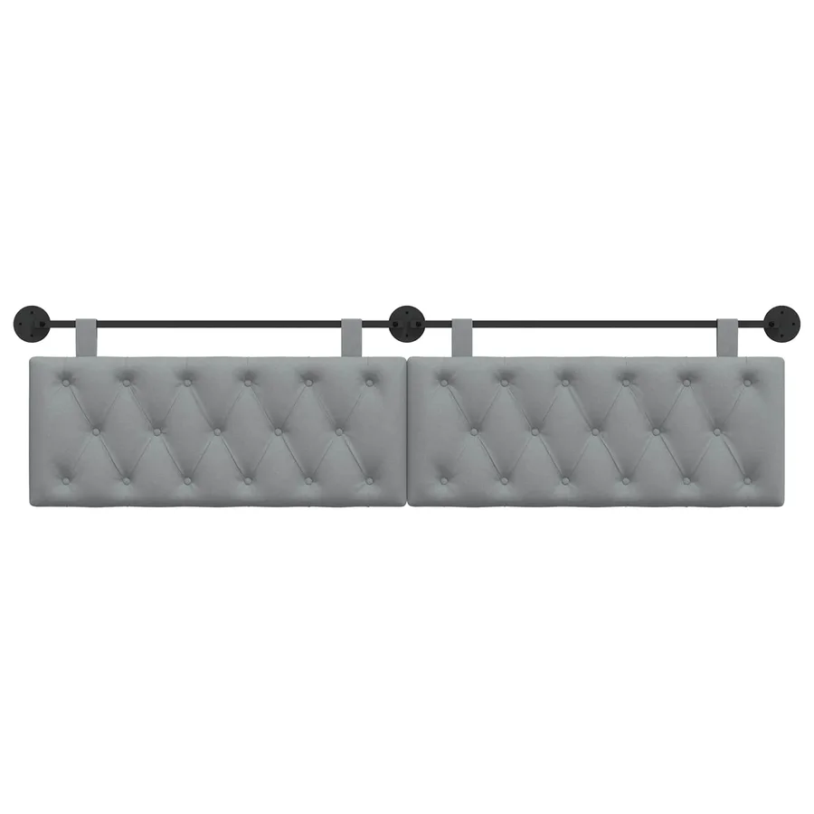 Tête de lit suspendue Gris clair Tissu - 5