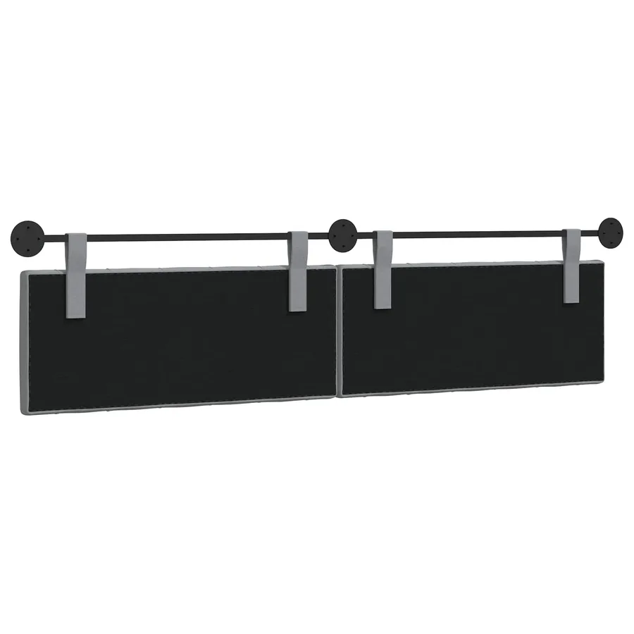 Tête de lit suspendue Gris clair Tissu - 7