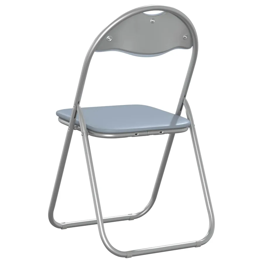 Chaise pliante 2 pcs Gris 48 x 43,5 x 81 cm Simili cuir - 7