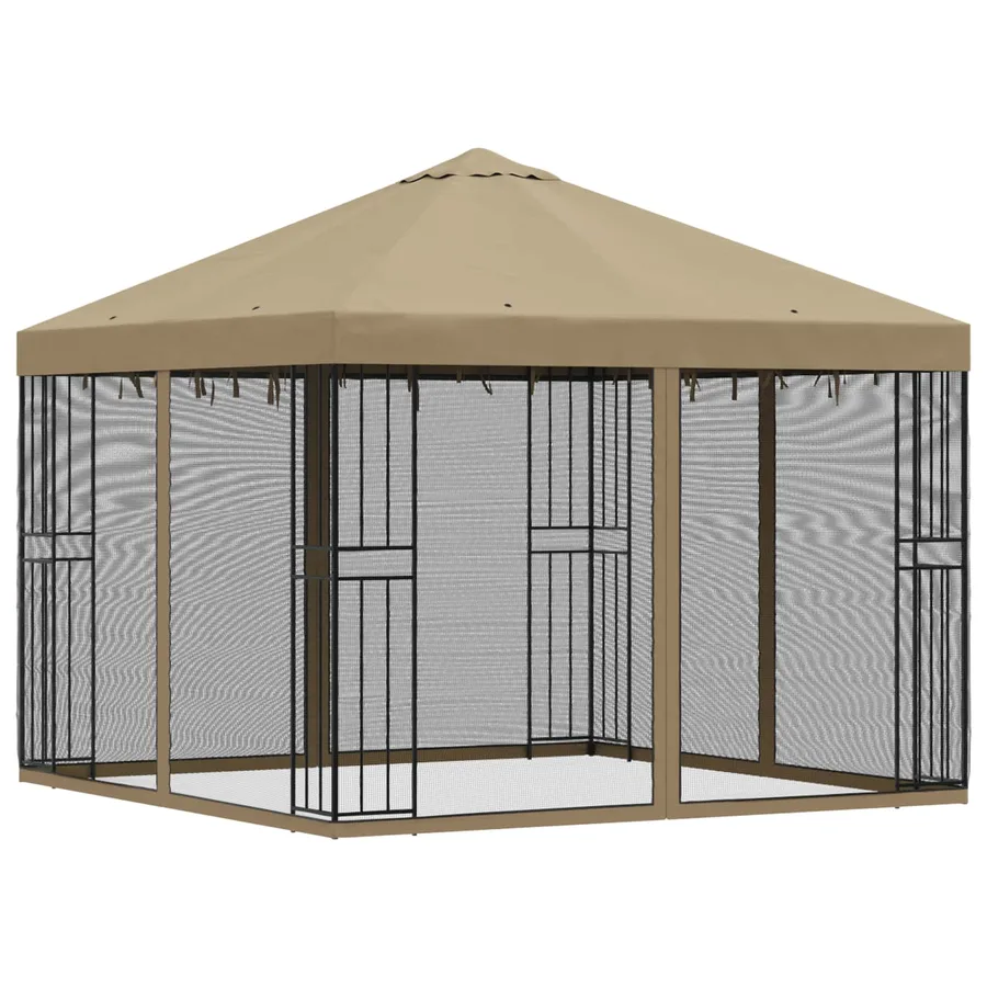 Abri de jardin avec parois 3 x 3 m Beige Polyester et Acier - 3